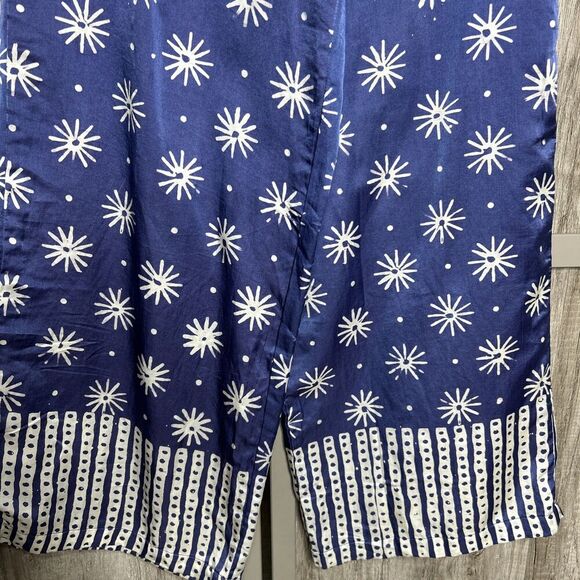 Cloe Cassandro Palazzo Wide Leg Pants Satin Silk Cotton Designer Size S - Picture 4 of 8